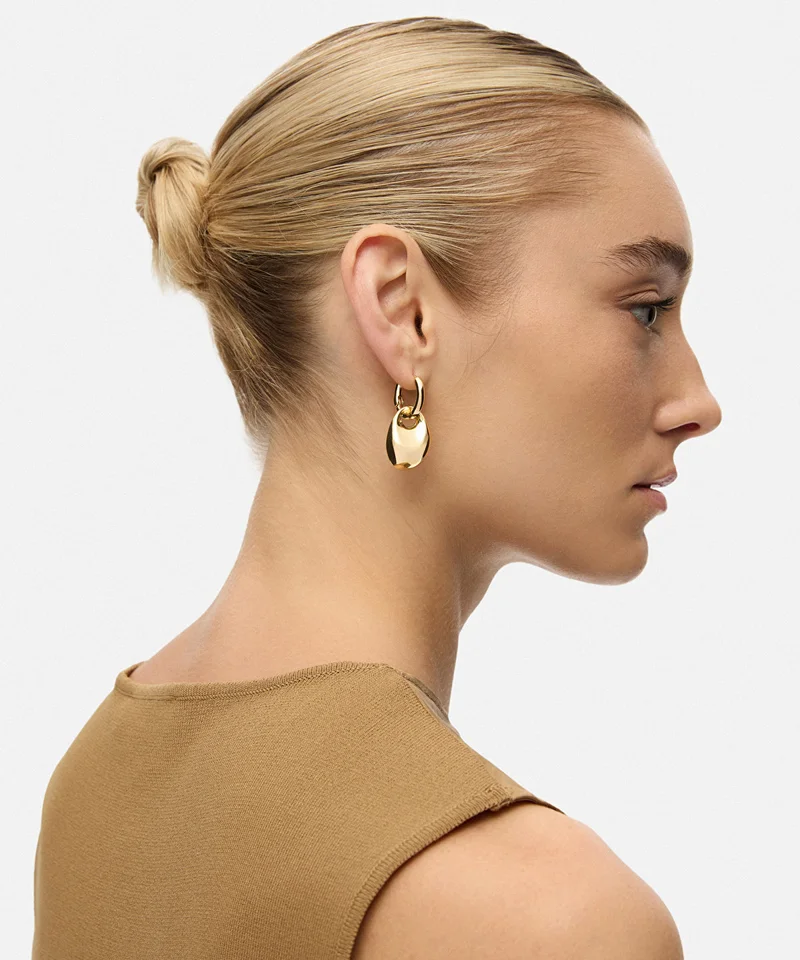 ابيكول Metal Hoop Earrings Set